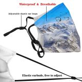yanfind Ice Glacier Mt. Daylight Frost Mountain Snowy Switzerland Climb Obwalden High Europe Dust Washable Reusable Filter and Reusable Mouth Warm Windproof Cotton Face