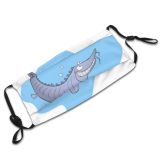 yanfind Crazy Isolated Shark Swim Lake Cute Menu Fishing Colorful Wildlife Cheerful Doodle Dust Washable Reusable Filter and Reusable Mouth Warm Windproof Cotton Face