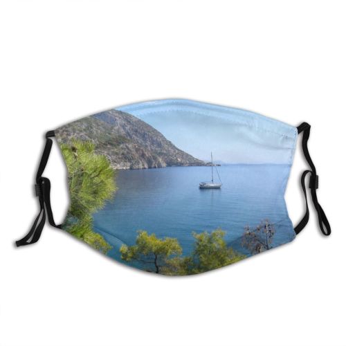 yanfind Resources Cove Lake Sound Sun Coast Med Boat Sky Coastal Bay Anchor Dust Washable Reusable Filter and Reusable Mouth Warm Windproof Cotton Face