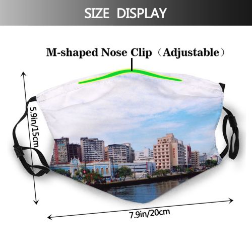 yanfind Metropolis Pernambuco Building Work Settlement Area Tourism Trip City Sky Light City Dust Washable Reusable Filter and Reusable Mouth Warm Windproof Cotton Face
