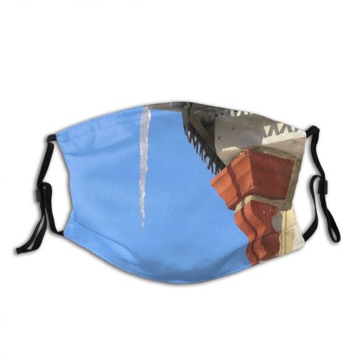 yanfind Icicle Winter Sunny Frost Sky Sky Architecture Bricks Dust Washable Reusable Filter and Reusable Mouth Warm Windproof Cotton Face