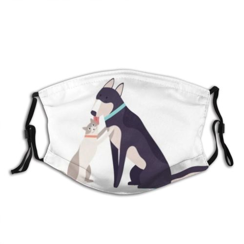 yanfind Isolated Thoroughbred Lovely Happiness Mate Together Cat Demonstrate Cute Clinic Kitty Licking Dust Washable Reusable Filter and Reusable Mouth Warm Windproof Cotton Face