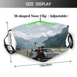 yanfind Idyllic Transportation Depth Focus Automobile Car Field Leisure Recreation Photographer Road Clouds Dust Washable Reusable Filter and Reusable Mouth Warm Windproof Cotton Face