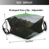 yanfind Lake Daylight Sunset Evening Hike Dawn Mountain Mountains Sun Peak Valley Desktop Dust Washable Reusable Filter and Reusable Mouth Warm Windproof Cotton Face