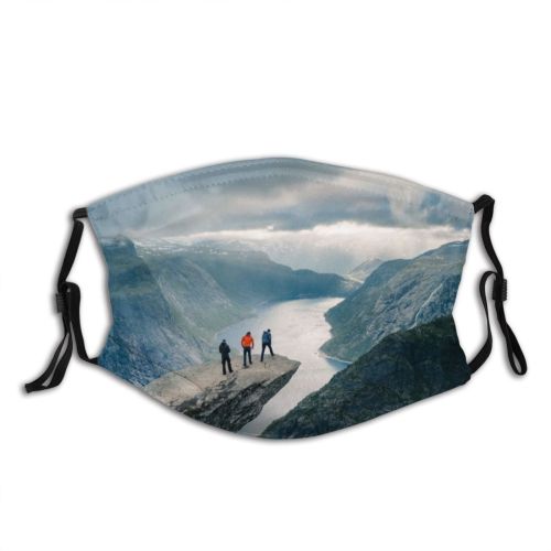 yanfind Exploration Auto Dramatic Range Fjord Landscape Tranquility Lifestyles Togetherness Hiking Snow Scene Dust Washable Reusable Filter and Reusable Mouth Warm Windproof Cotton Face