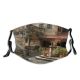 yanfind Neighbourhood Building Town Building Vacation Courtyard Village Architecture Home Estate Summer Property Dust Washable Reusable Filter and Reusable Mouth Warm Windproof Cotton Face