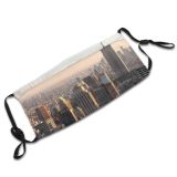 yanfind Landmark Downtown Urban High Destination Empire Midtown York Manhattan Towers Architecture City Dust Washable Reusable Filter and Reusable Mouth Warm Windproof Cotton Face