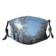 yanfind Winter Landscape Sky Tree Branch Tatra Frost Winter Light Freezing Natural Snow   Dust Washable Reusable Filter and Reusable Mouth Warm Windproof Cotton Face
