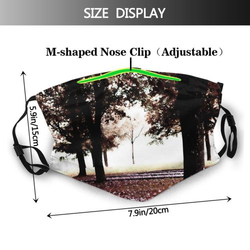 yanfind Death Natural Atmospheric Autumn Sad Woody Landscape Sky Light Branch Feeling Leaf Dust Washable Reusable Filter and Reusable Mouth Warm Windproof Cotton Face