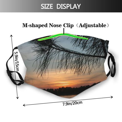 yanfind Horizon Rocio Morning Natural Sun Sunset Landscape Sky Classic Classics Sunrise Tree Dust Washable Reusable Filter and Reusable Mouth Warm Windproof Cotton Face