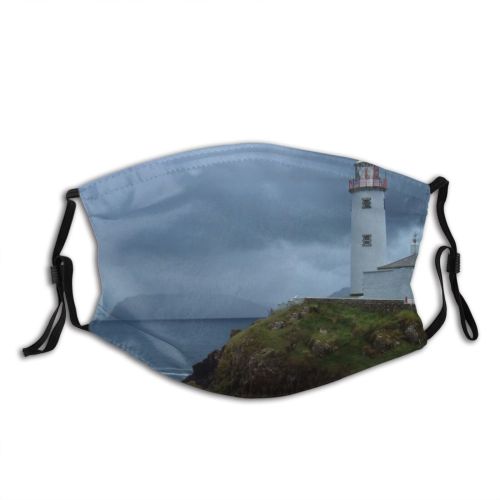 yanfind Lighthouse Tower Grey Coast Shore Sea Sky Ocean Light Rocks Headland Lighthouse Dust Washable Reusable Filter and Reusable Mouth Warm Windproof Cotton Face