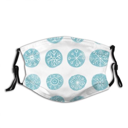 yanfind Ice Social Design Frost Star Doodle Meeting Lifestyles Reunion Snow Advertisement Abstract Dust Washable Reusable Filter and Reusable Mouth Warm Windproof Cotton Face