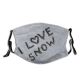 yanfind Number Winter Love Font Snow Dust Washable Reusable Filter and Reusable Mouth Warm Windproof Cotton Face