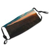 yanfind Idyllic Earth Sunset Mother Field Dawn Forest Clouds Plants Tranquil Scenery Sun Dust Washable Reusable Filter and Reusable Mouth Warm Windproof Cotton Face