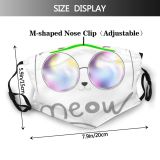 yanfind Isolated Smile Fashion Little Cat Meow Cute Comic Simple Glasses Charming Beautiful Dust Washable Reusable Filter and Reusable Mouth Warm Windproof Cotton Face