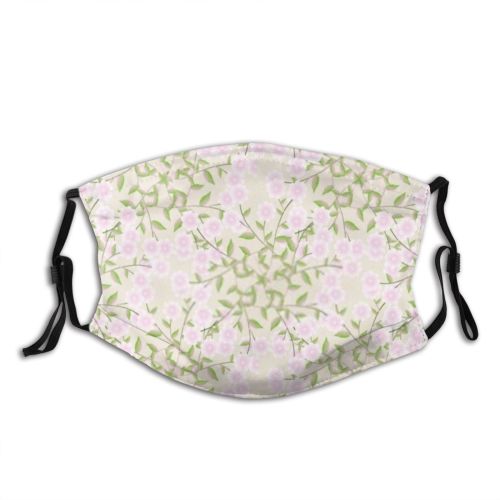 yanfind Abstract Garden Fashion Flora Little Cute Seamless Feminine Beauty Summer Elegance Vintage Dust Washable Reusable Filter and Reusable Mouth Warm Windproof Cotton Face