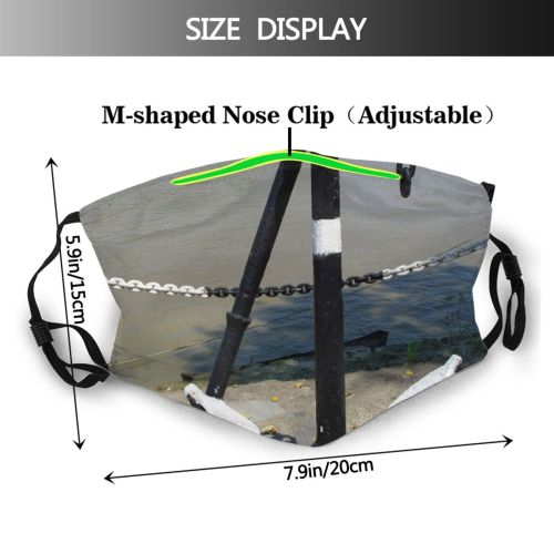 yanfind Danube Anchor Chain Old Metal Anchor Port Dust Washable Reusable Filter and Reusable Mouth Warm Windproof Cotton Face