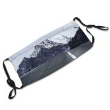 yanfind East Range  Winding Sichuan Tranquiy Snow Scene Snowcapped Way Motion Forward Dust Washable Reusable Filter and Reusable Mouth Warm Windproof Cotton Face