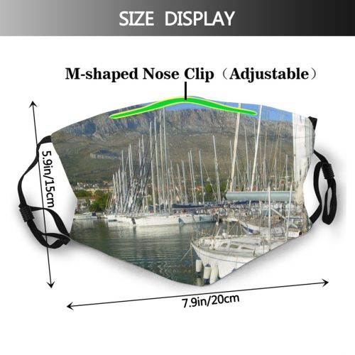 yanfind Harbor Vehicle Boating Port Fisherman Sea Sailing Harbour Ship Dock Marina Watercraft Dust Washable Reusable Filter and Reusable Mouth Warm Windproof Cotton Face