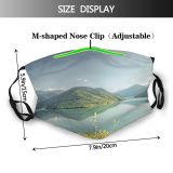 yanfind Lake Daylight Dawn Beauty Georgia Plants Island Mountains Beautiful Outdoors Sky Clear Dust Washable Reusable Filter and Reusable Mouth Warm Windproof Cotton Face