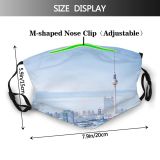 yanfind Ice Europe Capital Sunset Cities Landscape Cathedral Built  Snow Communications City Dust Washable Reusable Filter and Reusable Mouth Warm Windproof Cotton Face