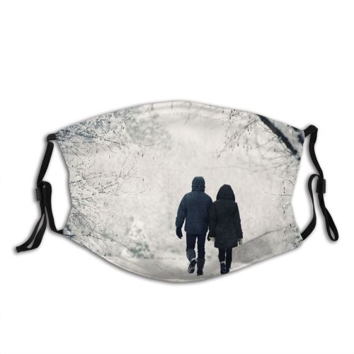 yanfind Public Columbia Togetherness Surrey Snow Tree Scenics Distance Heterosexual Couple Mid Canada Dust Washable Reusable Filter and Reusable Mouth Warm Windproof Cotton Face