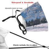 yanfind Winter Landscape Sky Tree Branch Frost Winter Natural Freezing Atmospheric Snow Dust Washable Reusable Filter and Reusable Mouth Warm Windproof Cotton Face