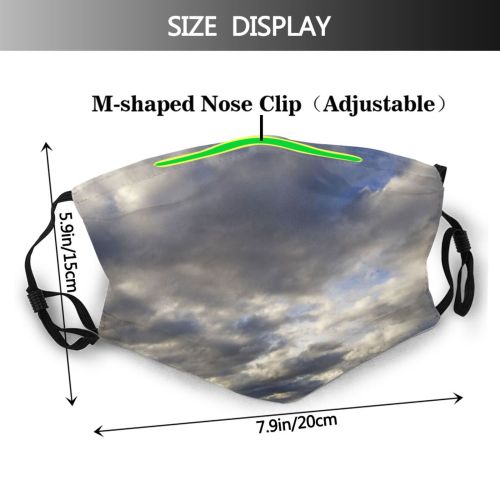 yanfind Harvests Farming Winter Highland Sky Horizon Field Natural Farms Autumn Cloud Landscape Dust Washable Reusable Filter and Reusable Mouth Warm Windproof Cotton Face