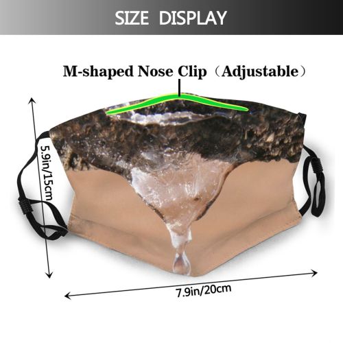 yanfind Drop Winter Icicle Drop Ice Melting Ice Winter Freezing Formation Dust Washable Reusable Filter and Reusable Mouth Warm Windproof Cotton Face