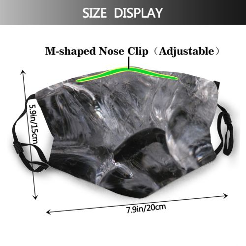 yanfind Winter Frozen Xmas Frost Freeze Christmas Streamlet Ice Ice Wood Rock Transparent Dust Washable Reusable Filter and Reusable Mouth Warm Windproof Cotton Face