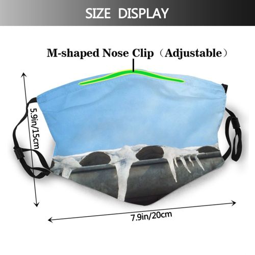 yanfind Roof Art Sky Sculpture Ice Architecture Dust Washable Reusable Filter and Reusable Mouth Warm Windproof Cotton Face