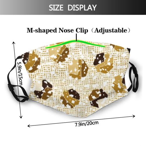 yanfind Abstract Decor Cute Structure Shabby Interior Colorful Seamless Natural Torn Trendy Lattice Dust Washable Reusable Filter and Reusable Mouth Warm Windproof Cotton Face