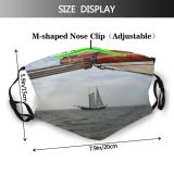 yanfind Waddenzee Watercraft Transportation Sail Wind Mast Sailboat Sea Boat Schooner Vehicle Ship Dust Washable Reusable Filter and Reusable Mouth Warm Windproof Cotton Face