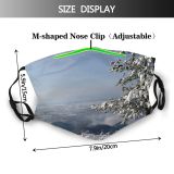 yanfind Mountain Cloud Forest Sky Trees Plant Tuscany Tree Ice Plant Frost Winter Dust Washable Reusable Filter and Reusable Mouth Warm Windproof Cotton Face