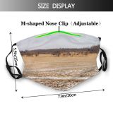 yanfind Landscape Agriculture Rural Tree Scene Snow Sky Over Meadow Midwest Agricultural Cloud Dust Washable Reusable Filter and Reusable Mouth Warm Windproof Cotton Face