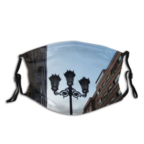 yanfind Town Street Old Fixture Area Oviedo Sky Light Post Street Iron Tree Dust Washable Reusable Filter and Reusable Mouth Warm Windproof Cotton Face