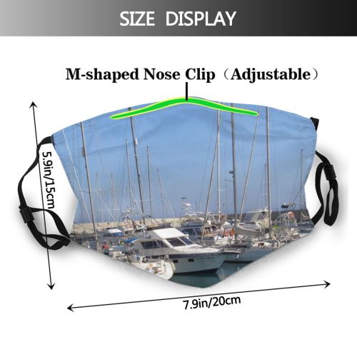 yanfind Marina Watercraft Harbor Marina Sailboat Boats Mast Sea Harbour Vehicle Dock Boat Dust Washable Reusable Filter and Reusable Mouth Warm Windproof Cotton Face