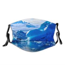 yanfind Ice Glacier Calm Frost Melting Frosty Iceberg Sea Frozen Mountains Floating Snow Dust Washable Reusable Filter and Reusable Mouth Warm Windproof Cotton Face