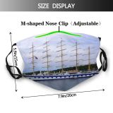 yanfind Tall Sail Watercraft Mast Windjammer Sea Boat Vehicle Ship Training Seaside Boat Dust Washable Reusable Filter and Reusable Mouth Warm Windproof Cotton Face