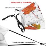 yanfind Maple Autumn Woody Leaves Maple Plant Fall Flower Flowering Leaf Leaf Tree   Dust Washable Reusable Filter and Reusable Mouth Warm Windproof Cotton Face