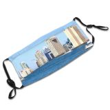 yanfind Power Sky Settlement Sails Tower Coronado Area Skyscraper Sailboats City Sailing Island Dust Washable Reusable Filter and Reusable Mouth Warm Windproof Cotton Face