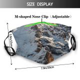 yanfind Idyllic Ice Glacier Daylight Frost Hike Frosty Snowy Rock Switzerland Climb Frozen Dust Washable Reusable Filter and Reusable Mouth Warm Windproof Cotton Face