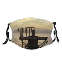 yanfind Tie Sky Horizon Calm Morning Evening Sunset Off Boat Sea Sky Key Dust Washable Reusable Filter and Reusable Mouth Warm Windproof Cotton Face