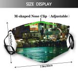 yanfind Japan Transportation Downtown Evening Night Road Wet Time Nightlife Tokyo Tourism Shibuya Dust Washable Reusable Filter and Reusable Mouth Warm Windproof Cotton Face