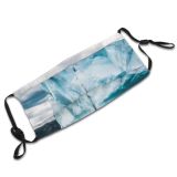 yanfind Ice Glacier Warming Daylight Frost Melting Frosty Change Iceberg Icy Sea Clouds Dust Washable Reusable Filter and Reusable Mouth Warm Windproof Cotton Face