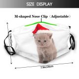 yanfind Lilac Isolated Santa Whisker Little Cat Kitty British Christmas Cute Wool Xmas Dust Washable Reusable Filter and Reusable Mouth Warm Windproof Cotton Face