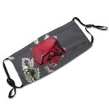 yanfind Winter Flower Frost Plant Still Ice Petal Life Flower Rose Rose Roses Dust Washable Reusable Filter and Reusable Mouth Warm Windproof Cotton Face