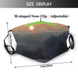 yanfind Winter Morning Winter Natural Atmospheric Sun Landscape Sky Snow Light Sunrice Trees Dust Washable Reusable Filter and Reusable Mouth Warm Windproof Cotton Face