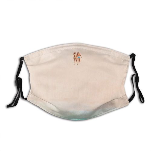 yanfind Caucasian Father Happiness Life Dad Sand Ocean Parenthood Husband Female Motherhood Tropical Dust Washable Reusable Filter and Reusable Mouth Warm Windproof Cotton Face