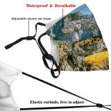 yanfind Idyllic Park Sight Mountain Tourism Scenery Majestic Mountains Peak National Snow Outdoors Dust Washable Reusable Filter and Reusable Mouth Warm Windproof Cotton Face